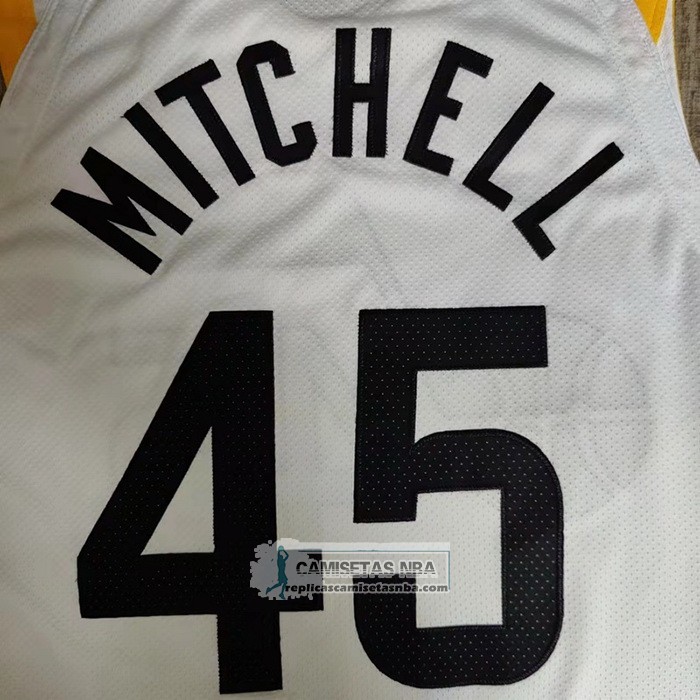 Camiseta Utah Jazz Donovan Mitchell NO 45 Association Autentico 2022-23 Blanco
